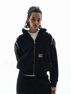 WebSurfGroup Minimalist Embroidered Pattern Velvet Jacket