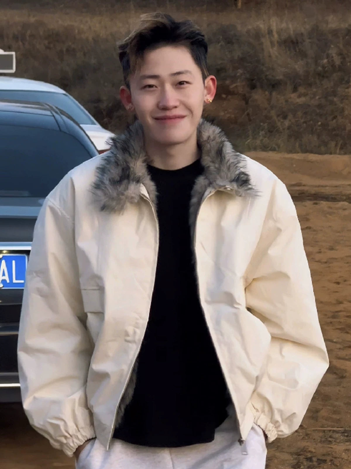 sostine Cleanfit Mountain Fur Stand Collar Jacket