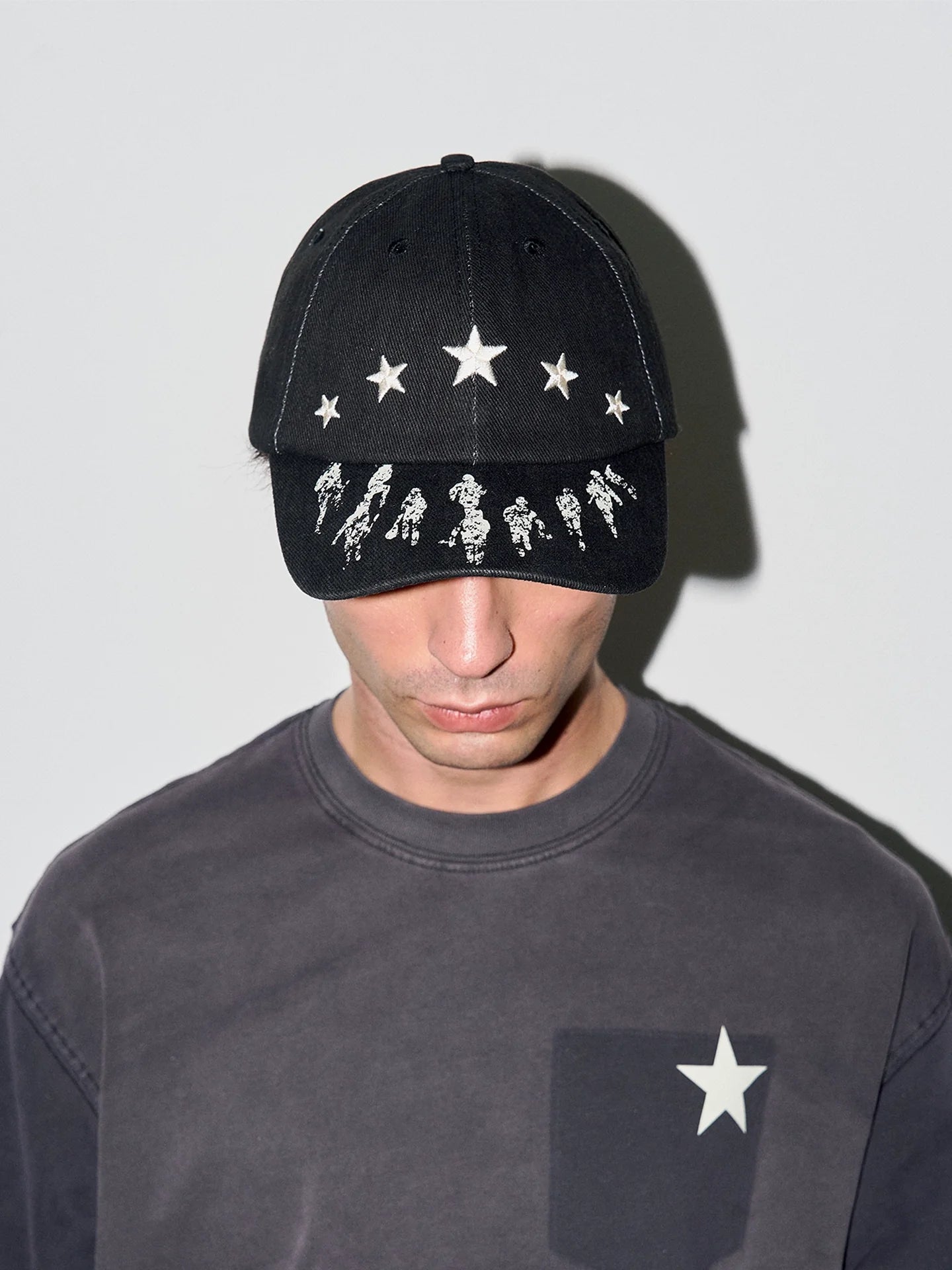 LIBERAFIT Embroidered Print Curved-brimmed Baseball Cap