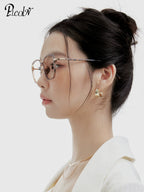 PLCOIN Tortoiseshell Square Frame Glasses Anti-Blue Light Myopia