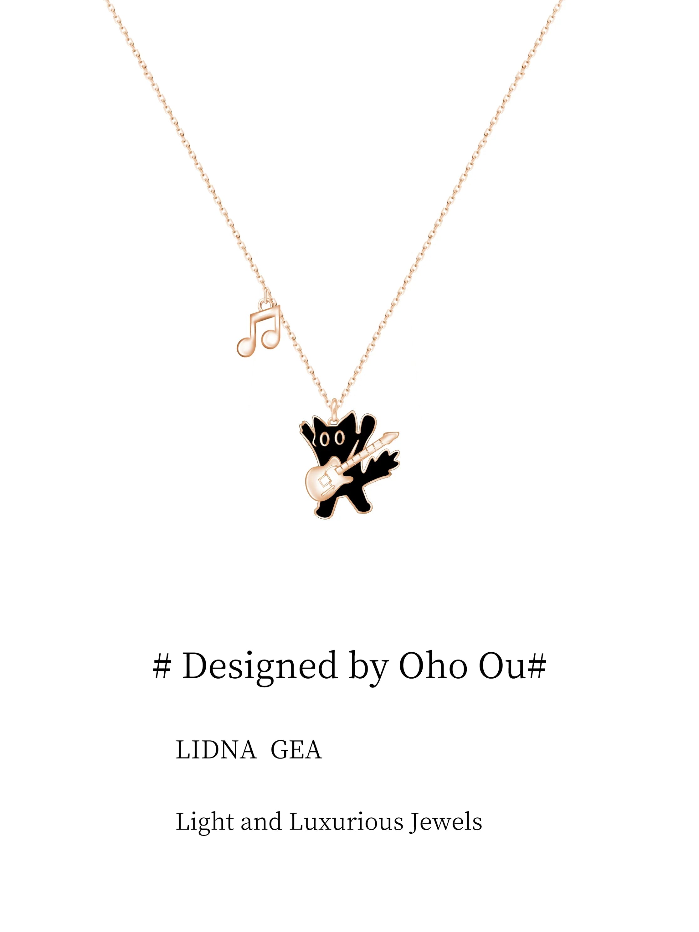 Oho Ou Happy Cat Premium Light Luxury Necklace