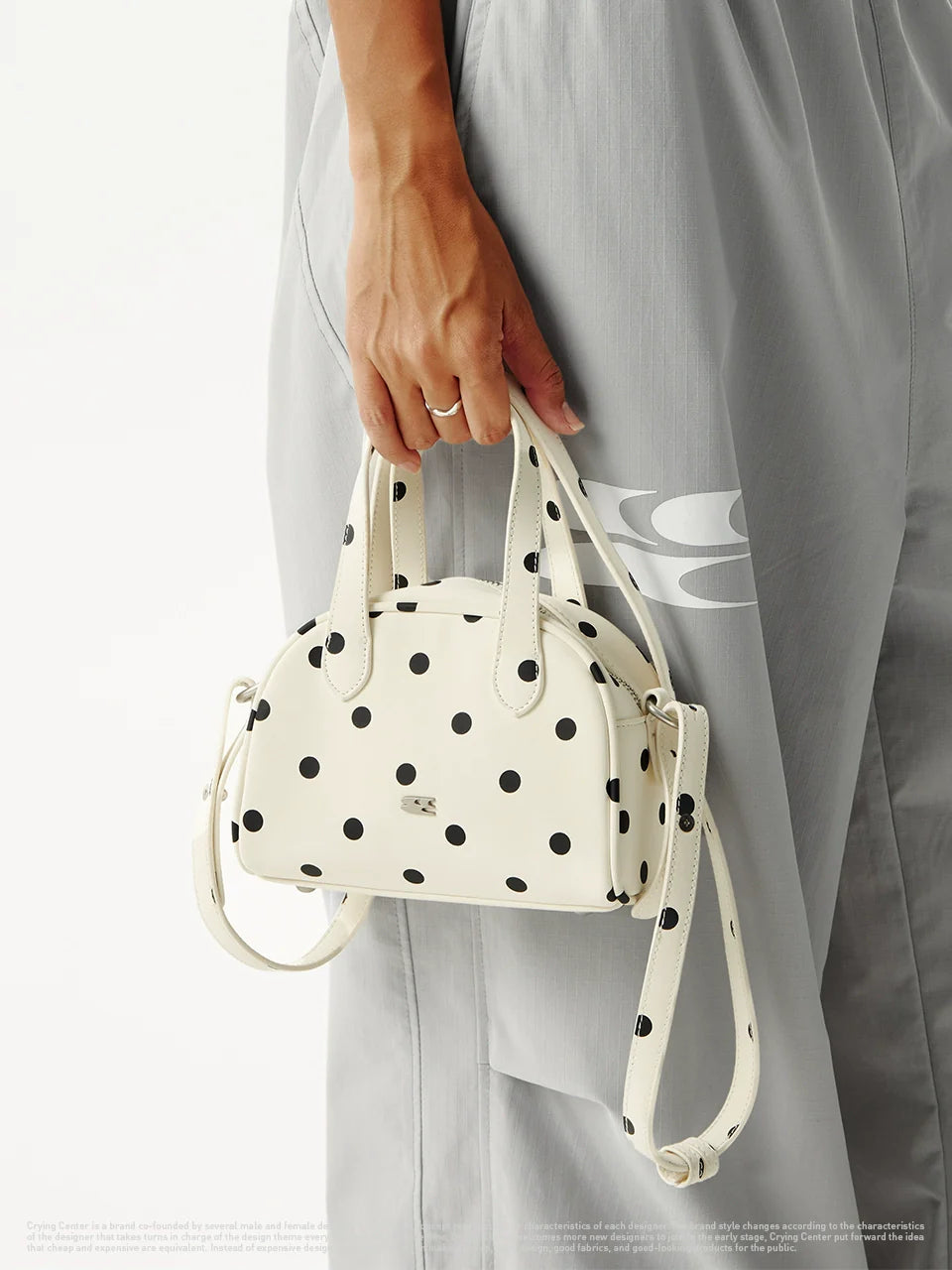 CryingCenter Polka Dot Boston Shoulder Crossbody Bag