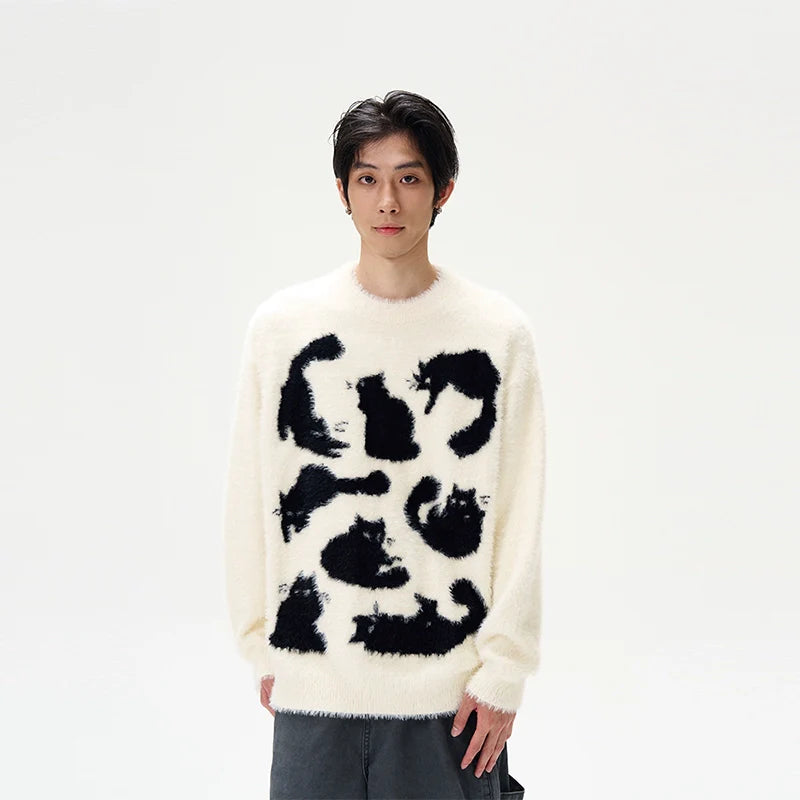 77Fight Cats Fuzzy Sweater