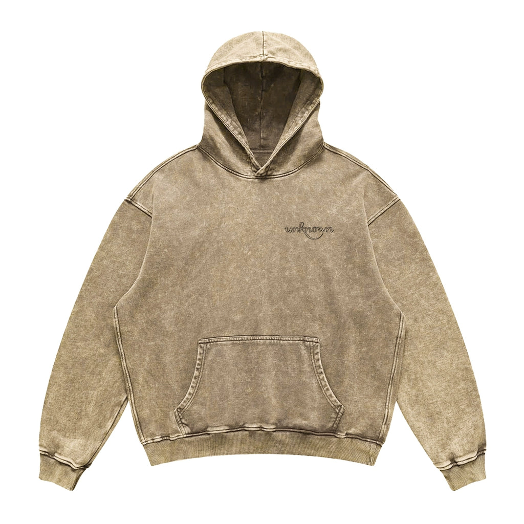 BOMBA STUDIO Letter Print Washed Oversize Hoodie