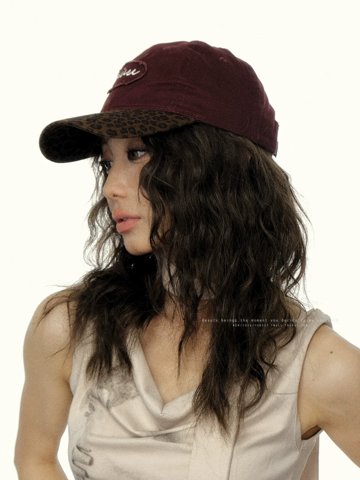 YORSOY Leopard Print Color Matching Fashionable Cap