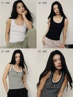 Giordano U Neck Slim Sleeveless Tee