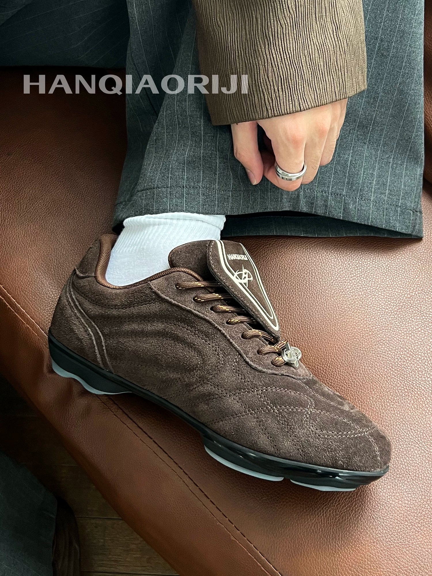 HANQIAORJI Retro Brown Casual Training Shoes