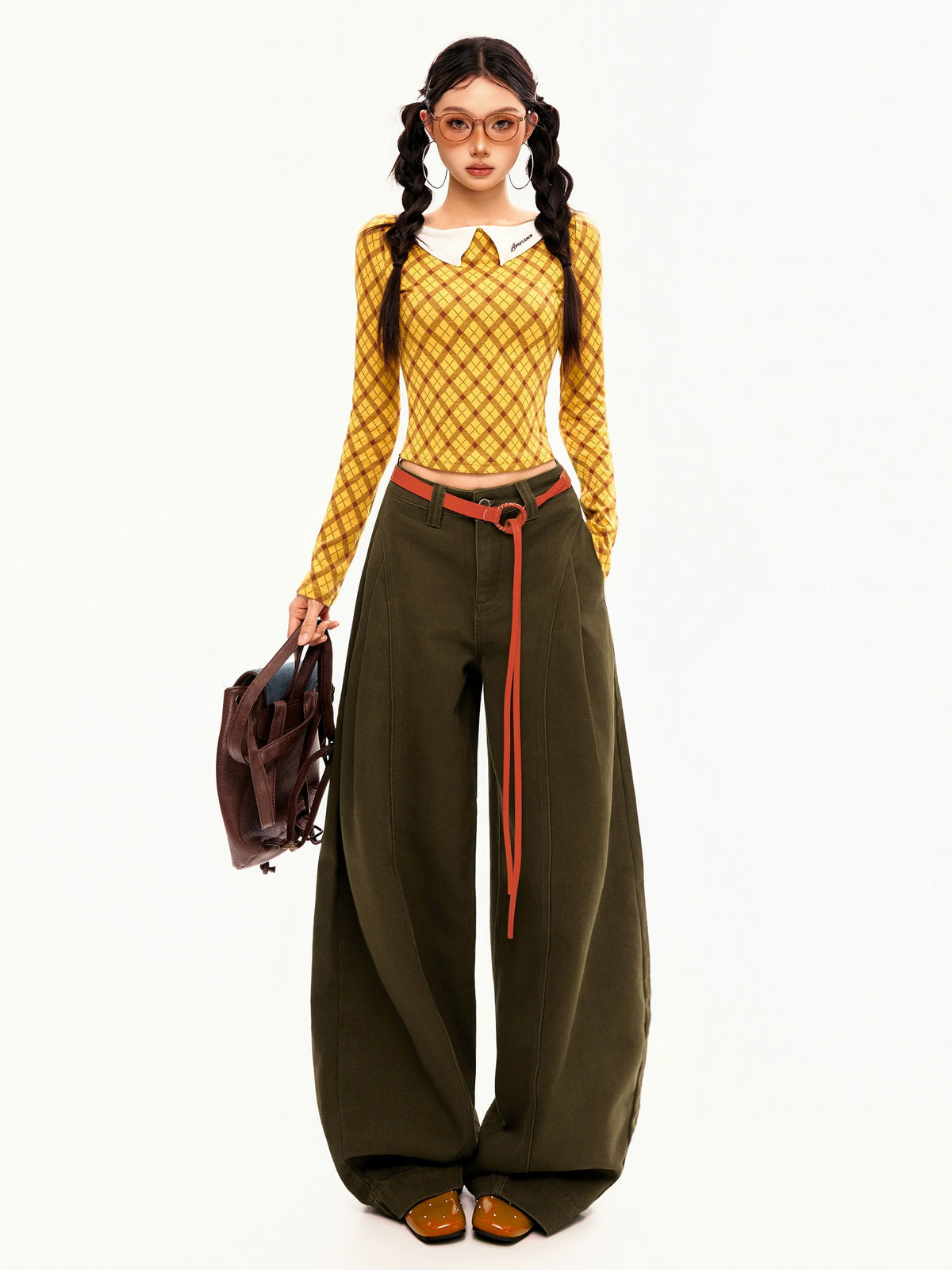 KPSR Vintage Pleated Scimitar Jeans