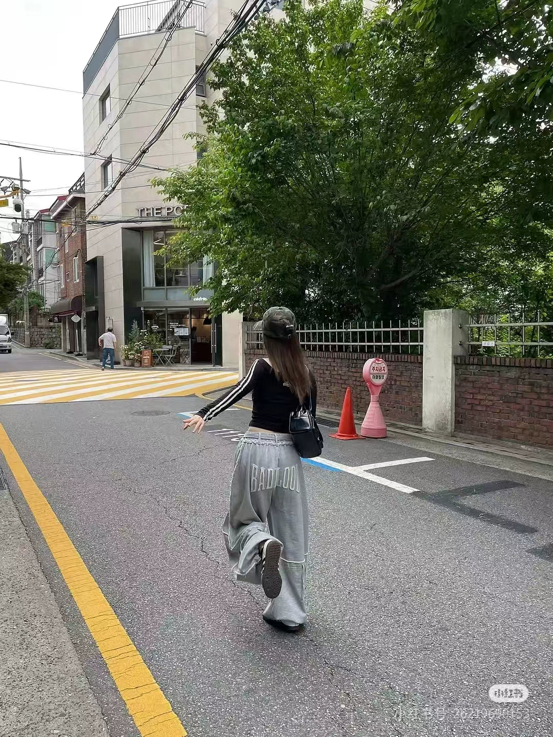 BADBLOOD American Retro Hip-Hop Wide-Leg Sweatpants