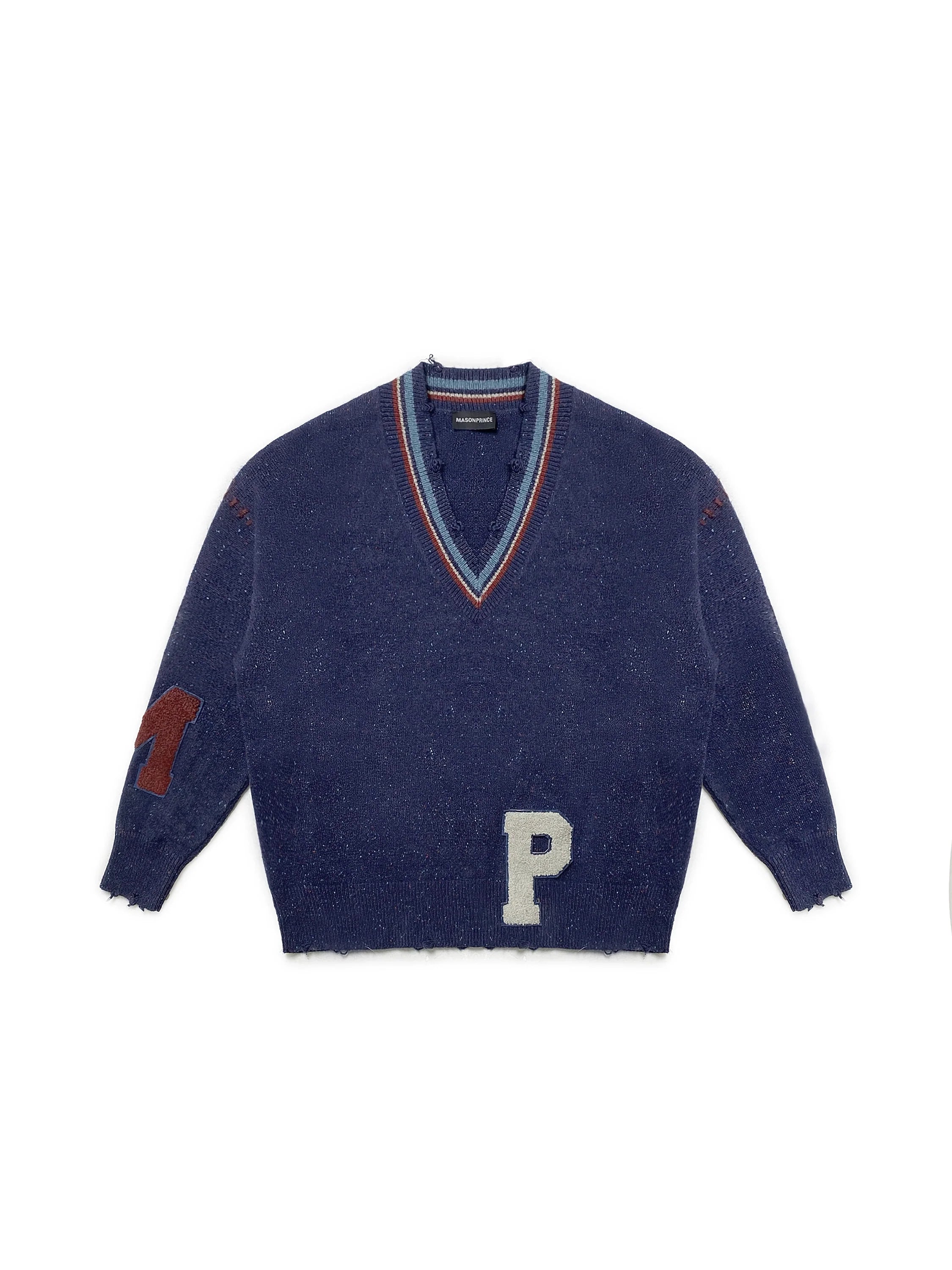 MASONPRINCE Letters Knit Sweater