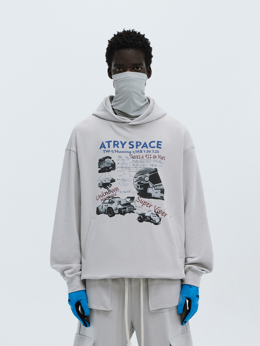ATRY Mars Walk Design Draft Hooded Sweater