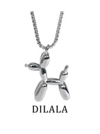Balloon Dog Titanium Steel Necklace