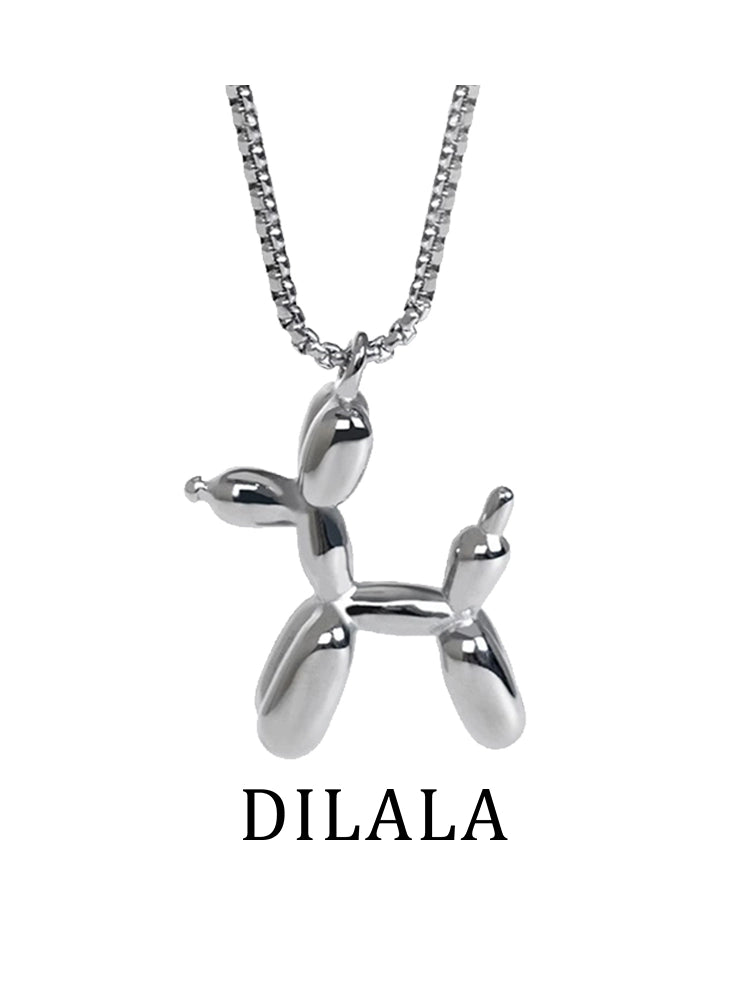 Balloon Dog Titanium Steel Necklace