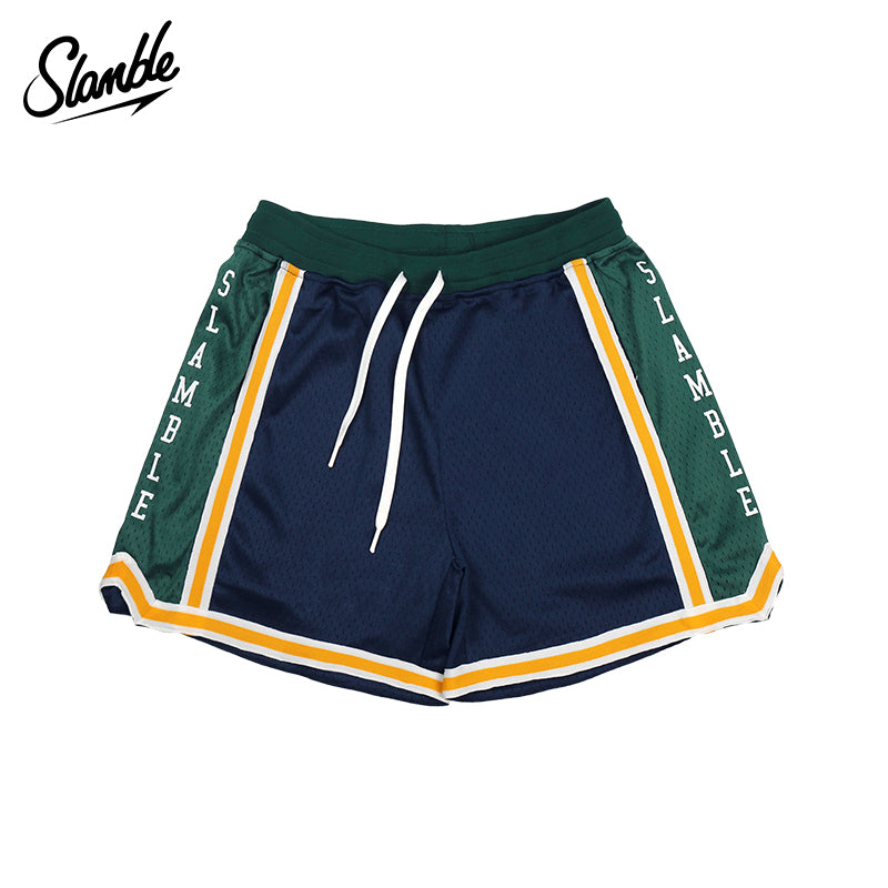 SLAMBLE Color-Block Quick-Dry Basketball Shorts