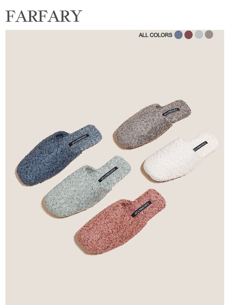 Farfary Retro Velvet Half Slippers