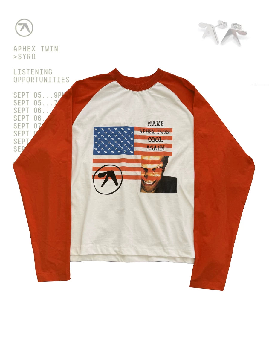 RAINMAKE APHEX TWIN Spoof Raglan Long Sleeve