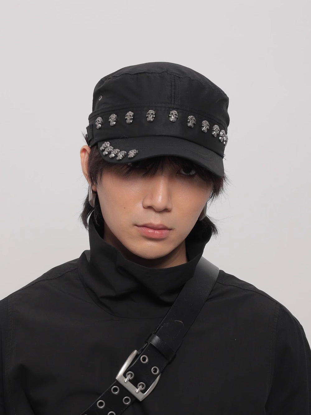 WORLDWIDE Y2k Skull Rivet Flat Top Cap