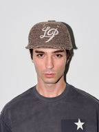 LIBERAFIT Wool Thousand Bird Grid Chain Embroidered Baseball Cap