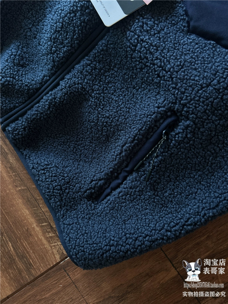 Double-Sided Sherpa Stand Collar Vest