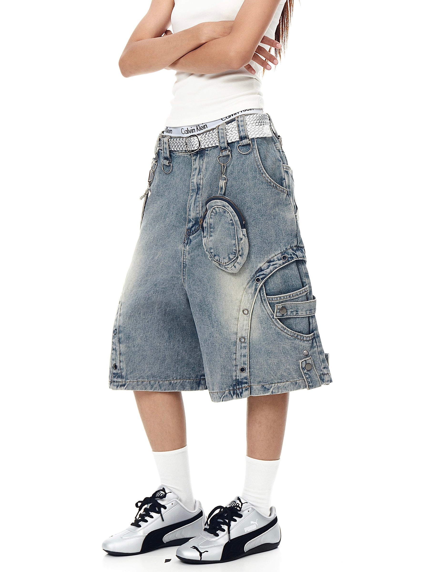 MADWITCH denim shorts