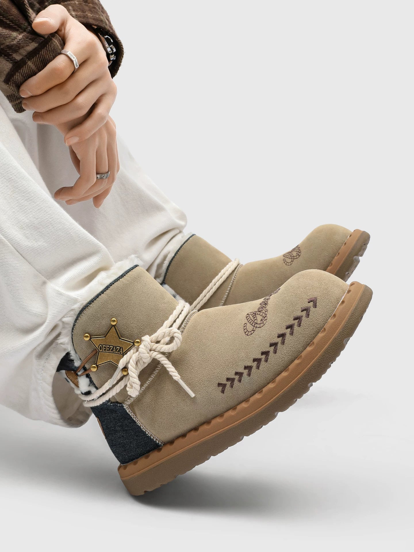 PUCH Woody Denim Plush Snow Boots