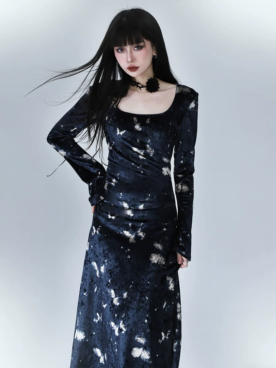 LADYGHOST Vintage Velvet Dress