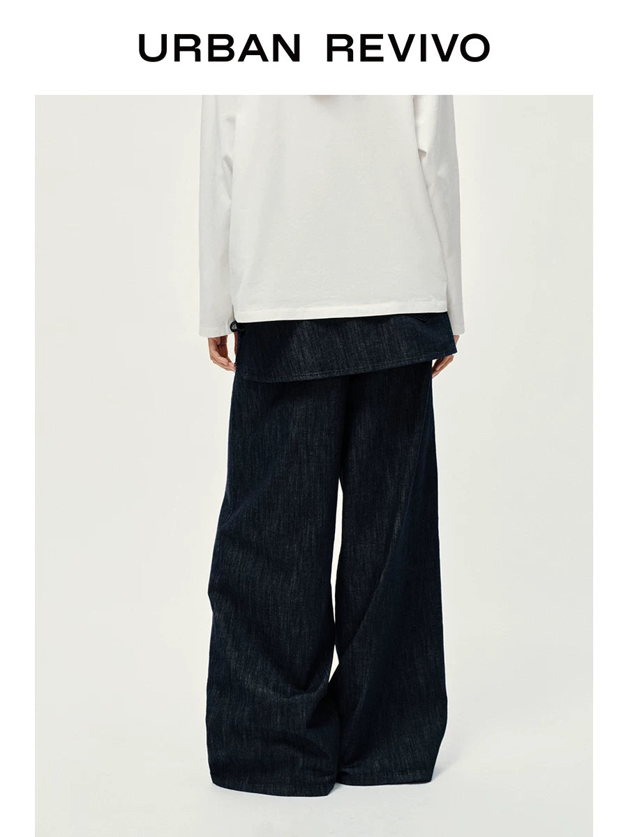 Urban Revivo Lace Up Culottes Wide Leg Jeans