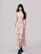 LULUSWINGS Holiday Floral Suspender Dress