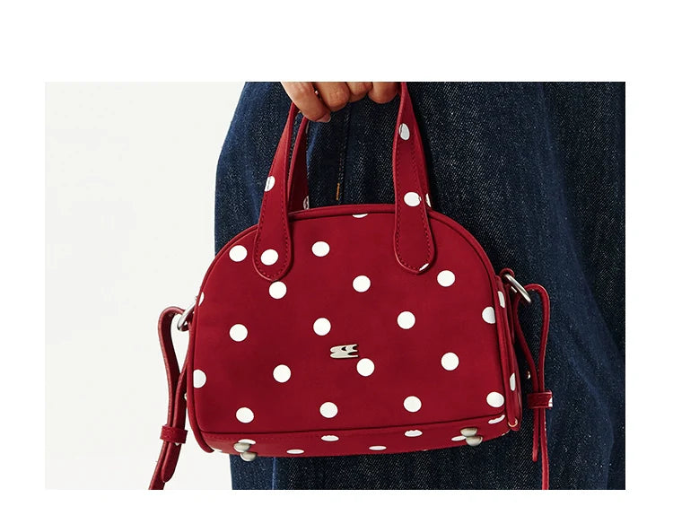 CryingCenter Polka Dot Boston Shoulder Crossbody Bag
