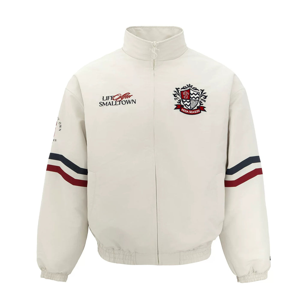 STK SmallTownKid Racing Badge Spliced Cotton Jacket
