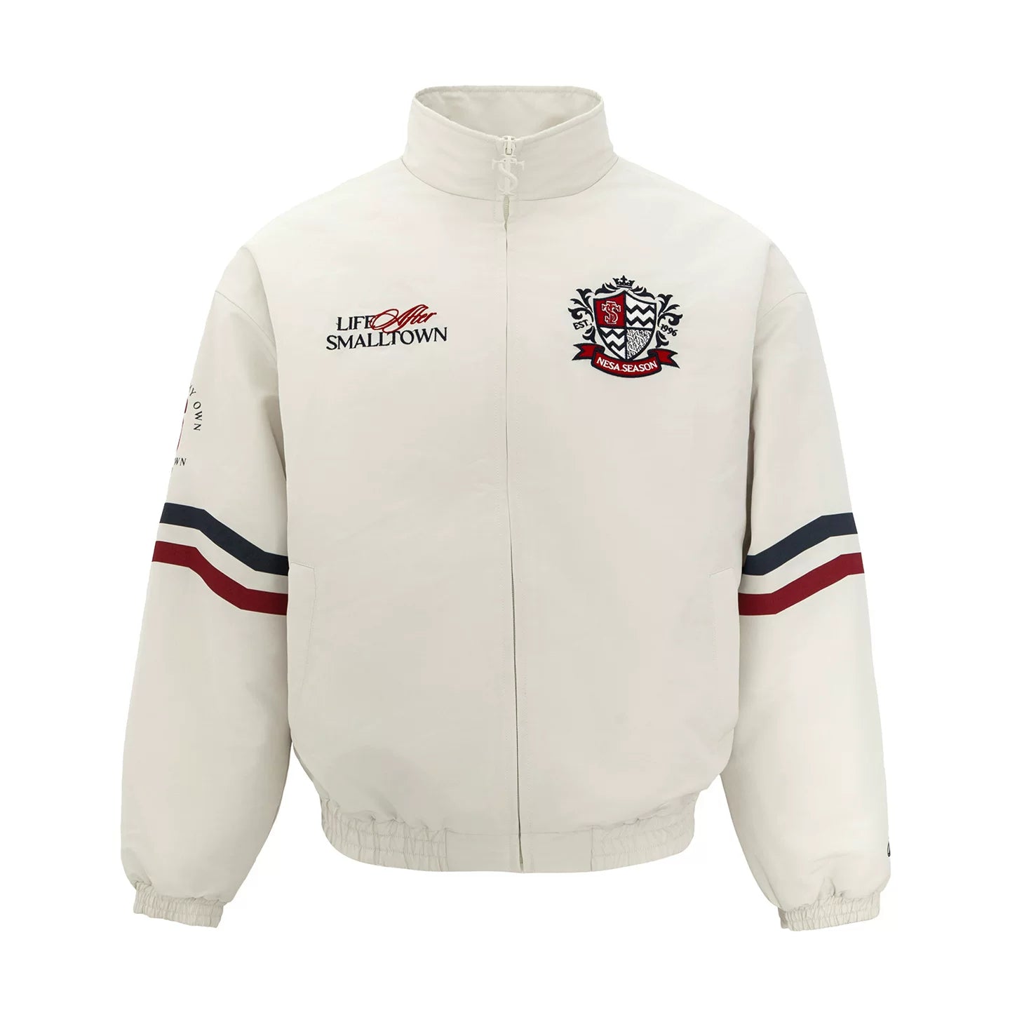 STK SmallTownKid Racing Badge Spliced Cotton Jacket