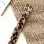 Intertek Pink Leopard Plush Stylish Comfort Belt