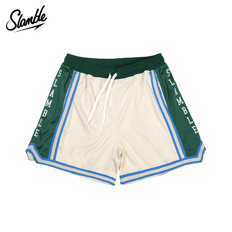 SLAMBLE Color-Block Quick-Dry Basketball Shorts