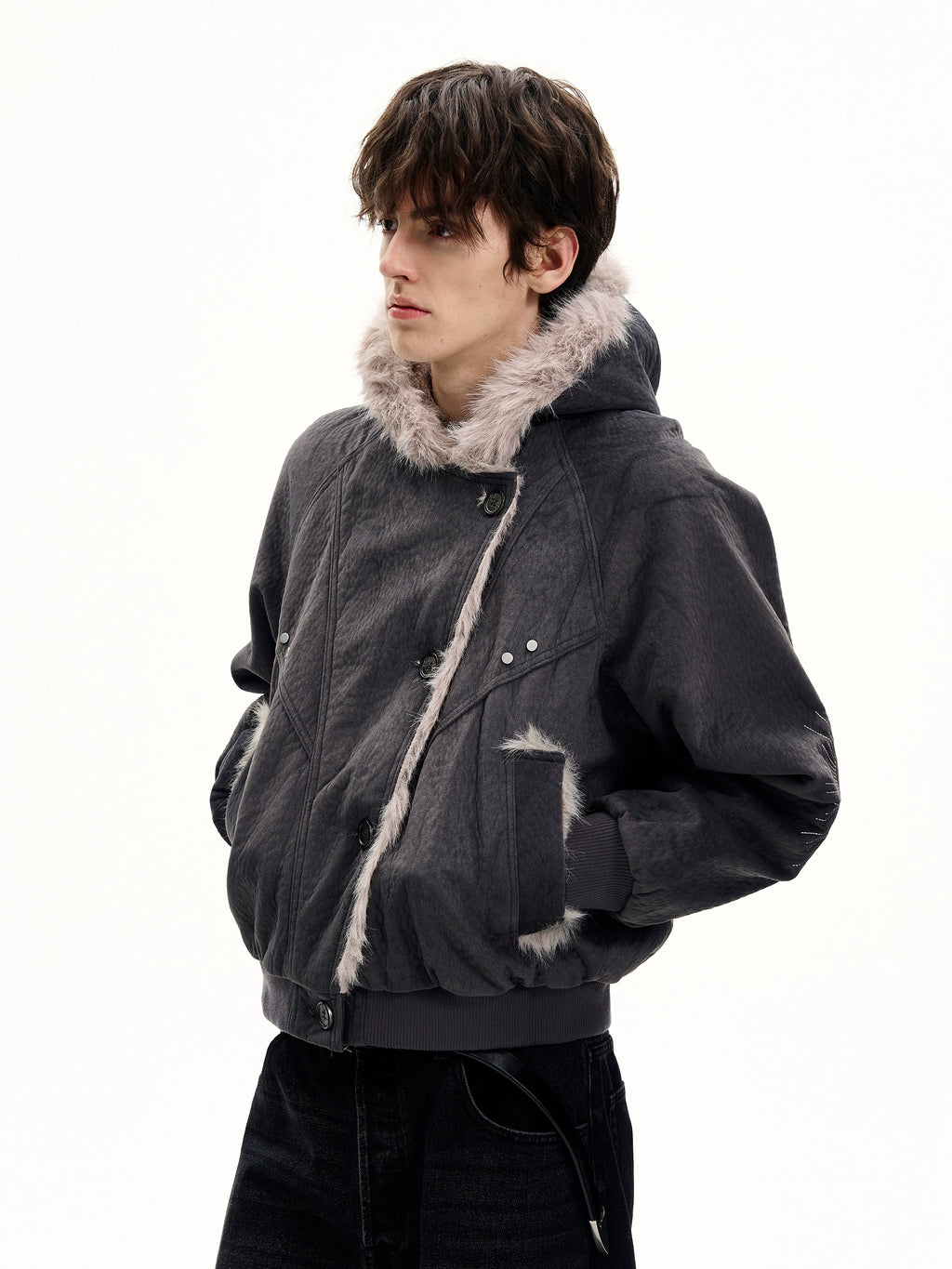 MaxDstr Cleanfit Mountain Carving Cotton Coat