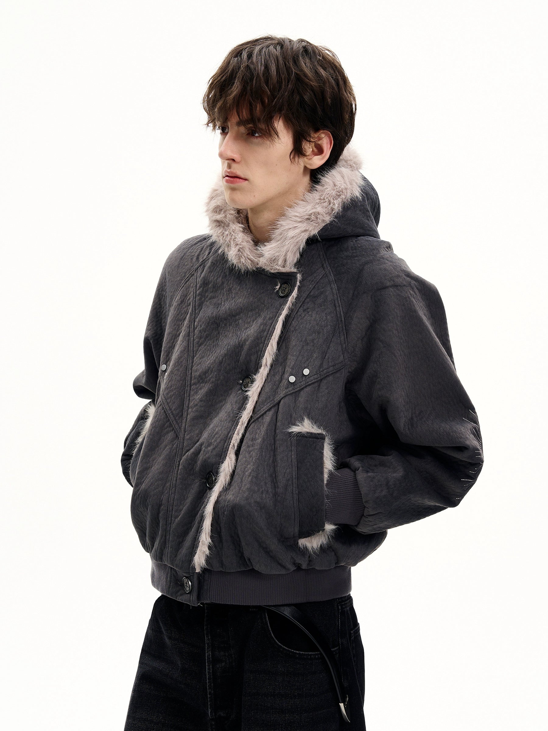 MaxDstr Cleanfit Mountain Carving Cotton Coat