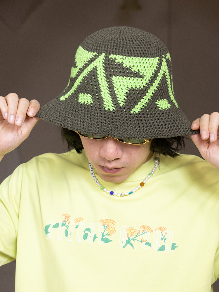 AVENUE & SON Jacquard Logo Knitted Fisherman Hat