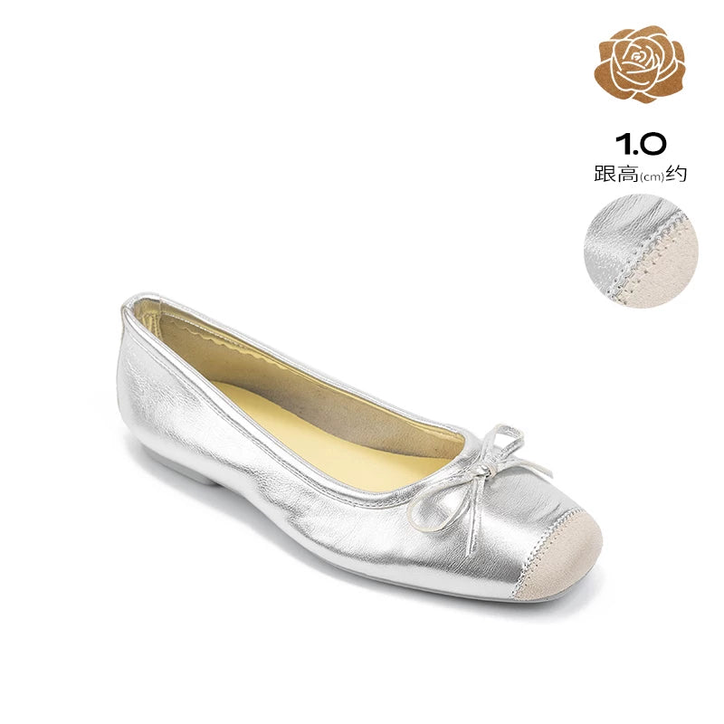 WILLWISHES Wang Ding Small Fragrance Soft Sole Flat Shoes