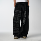 noEmosen Confront Slogan Flame Streamer Sweatpants