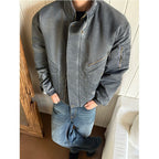 EME Old Dirty Dyed Stand-up Collar Thermal Jacket