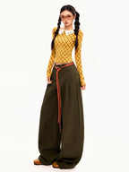 KPSR Vintage Pleated Scimitar Jeans