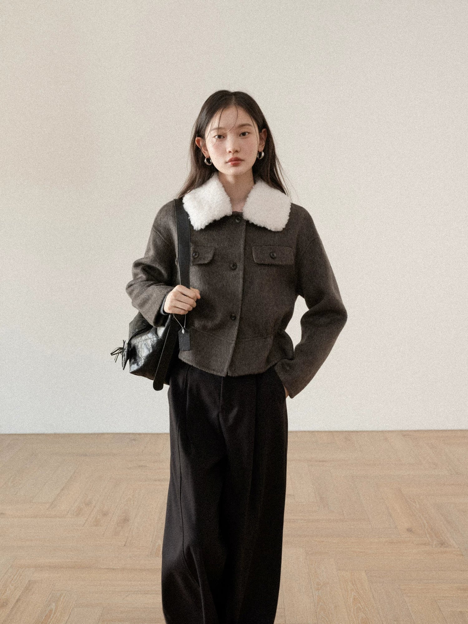 cantonstory Korean 70 Wool Double Faced Wool Coat