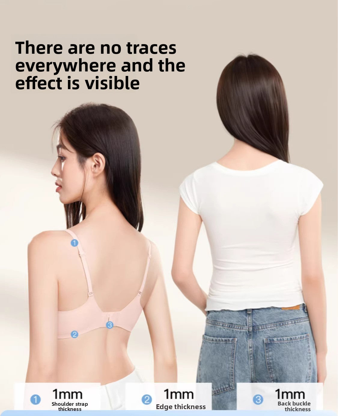 Secret World Traceless Soft Support Rimless Bra