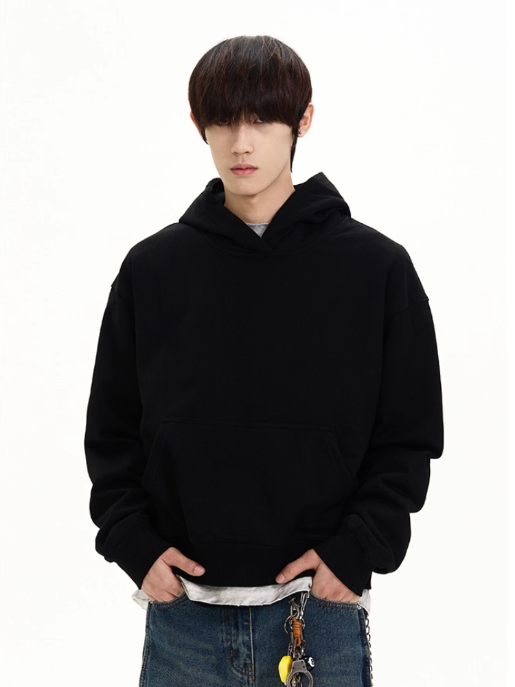 KONOOT Short and Wide Cut Casual Hooded Sweater