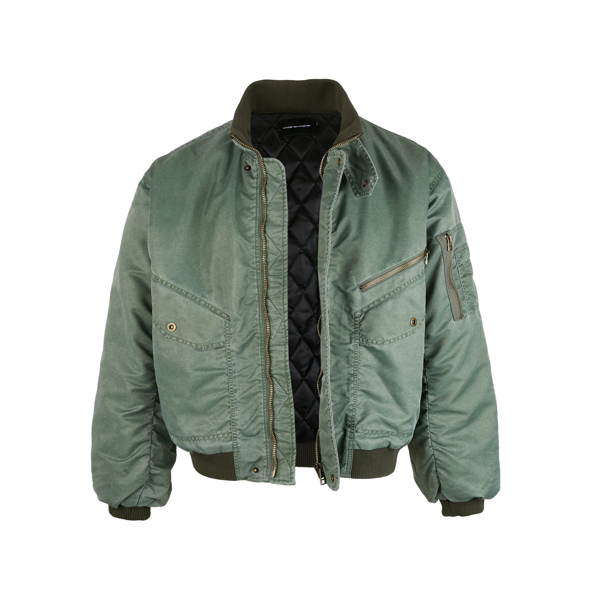 EME Old Dirty Dyed Stand-up Collar Thermal Jacket