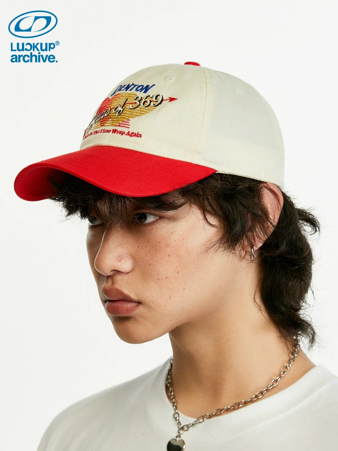 LUCKUP Vintage Contrast Color Embroidery Versatile Cap