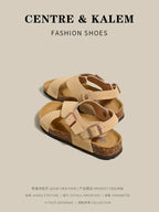 CENTREKALEM Genuine Leather Retro Roman Sandals