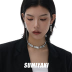 Plate Armor Mechanical Pleats Necklace