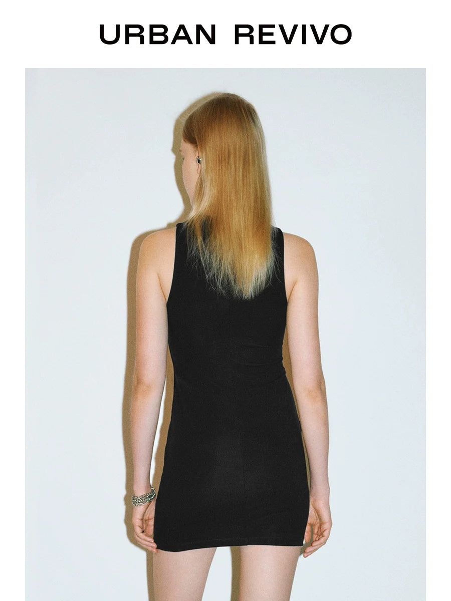 URBAN REVIVO Commuter Slim Skinny Sleeveless Dress
