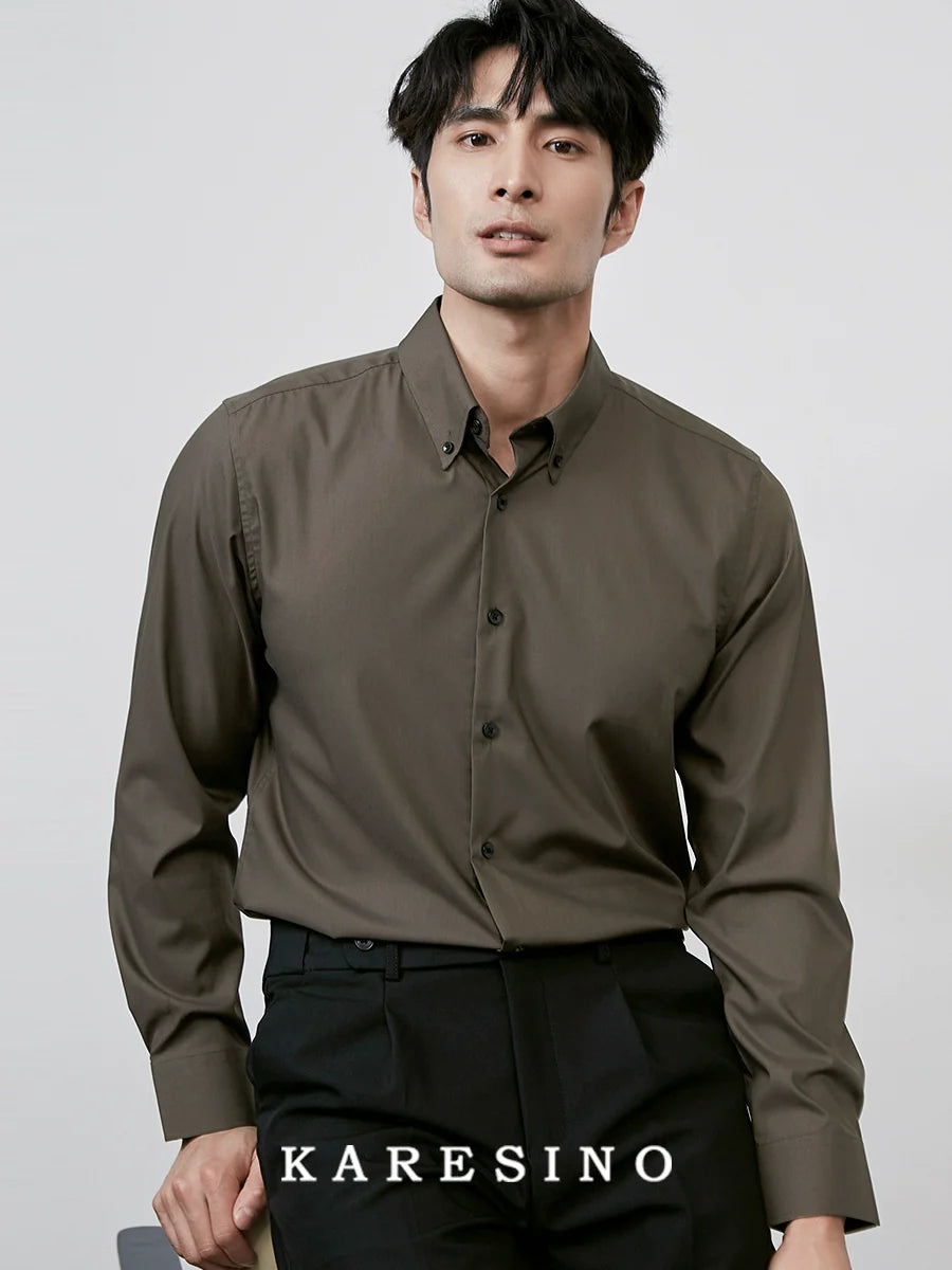 KARESINO Anti-wrinkle Casual Light Luxury Shirt Long Sleeve