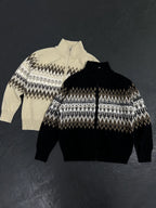 GRAYDREAMS Fair Isle Old Money Cardigan Sweater